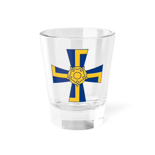 Order of the Cross of Liberty of Finland simplified (Finland) (Coat of Arms) Shot Glass 1.5oz 1.5oz - Go Mug Yourself