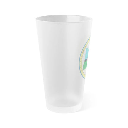 Oregon Department of Geology and Mineral Industries - Frosted Pint Glass 16oz-Go Mug Yourself