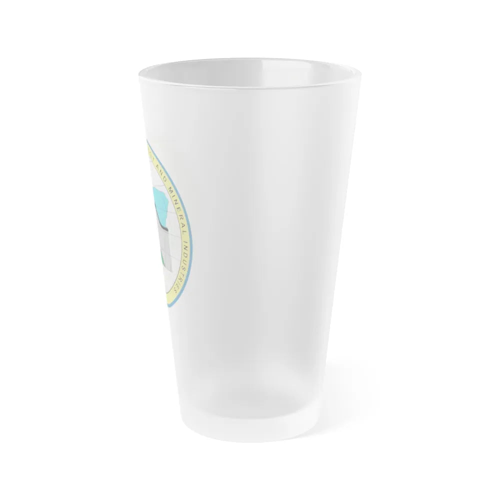 Oregon Department of Geology and Mineral Industries - Frosted Pint Glass 16oz-Go Mug Yourself