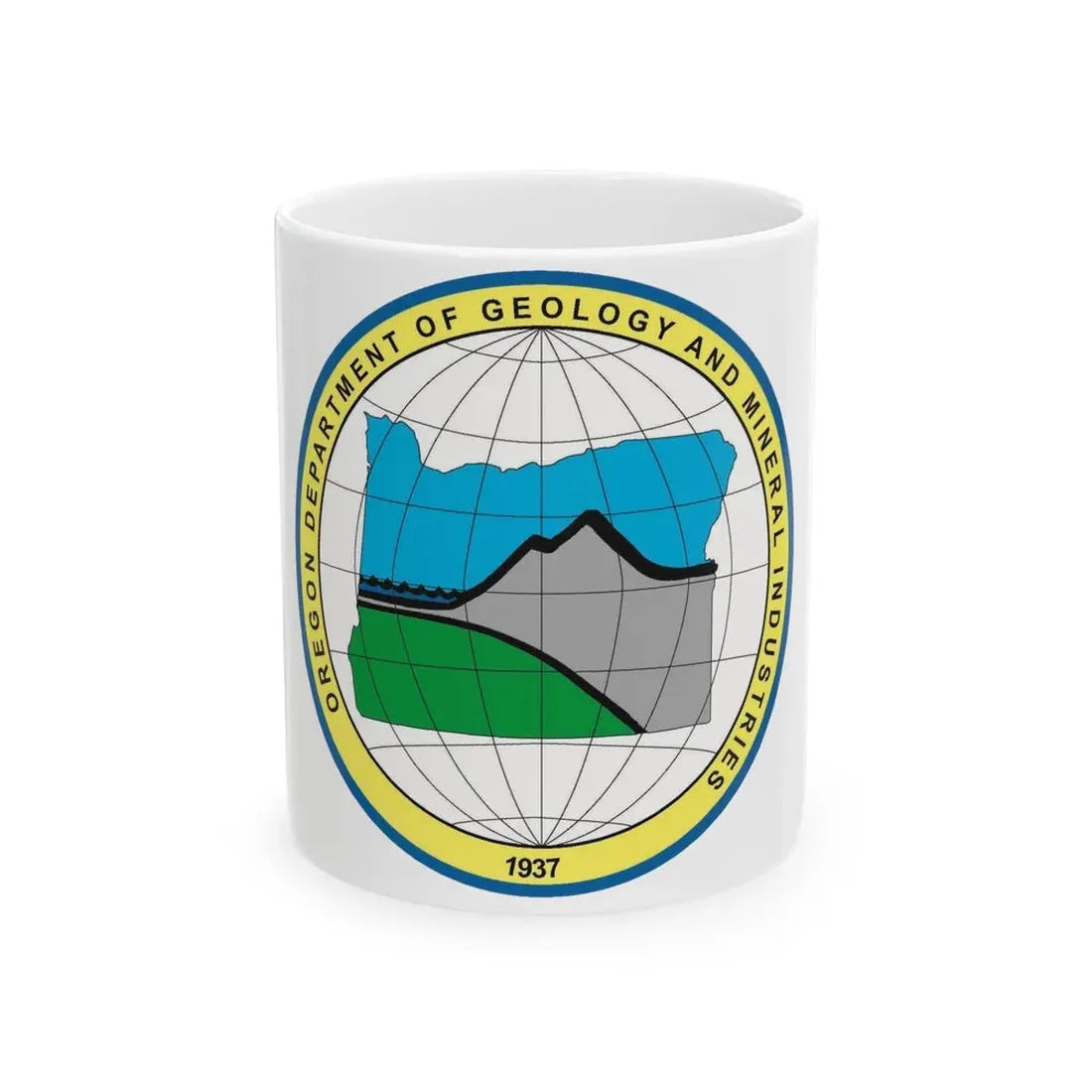 Oregon Department of Geology and Mineral Industries - White Coffee Mug 11oz - Go Mug Yourself