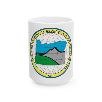 Oregon Department of Geology and Mineral Industries - White Coffee Mug-15oz-Go Mug Yourself