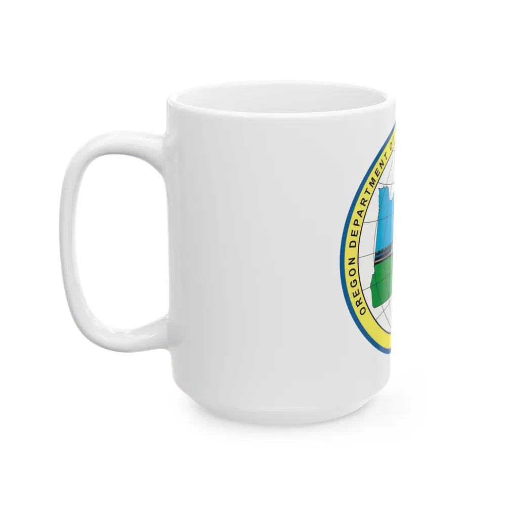 Oregon Department of Geology and Mineral Industries - White Coffee Mug-Go Mug Yourself