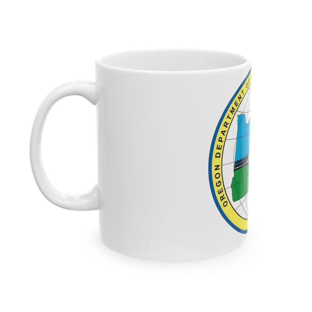 Oregon Department of Geology and Mineral Industries - White Coffee Mug-Go Mug Yourself