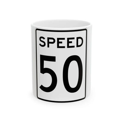Oregon-speed (Oregon) (Road Sign) White Coffee Mug 11oz - Go Mug Yourself