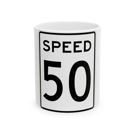 Oregon-speed (Oregon) (Road Sign) White Coffee Mug 11oz - Go Mug Yourself