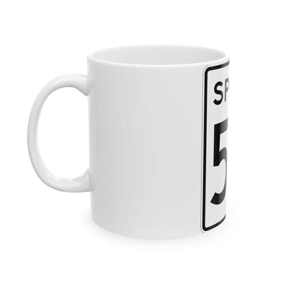 Oregon-speed (Oregon) (Road Sign) White Coffee Mug - Go Mug Yourself