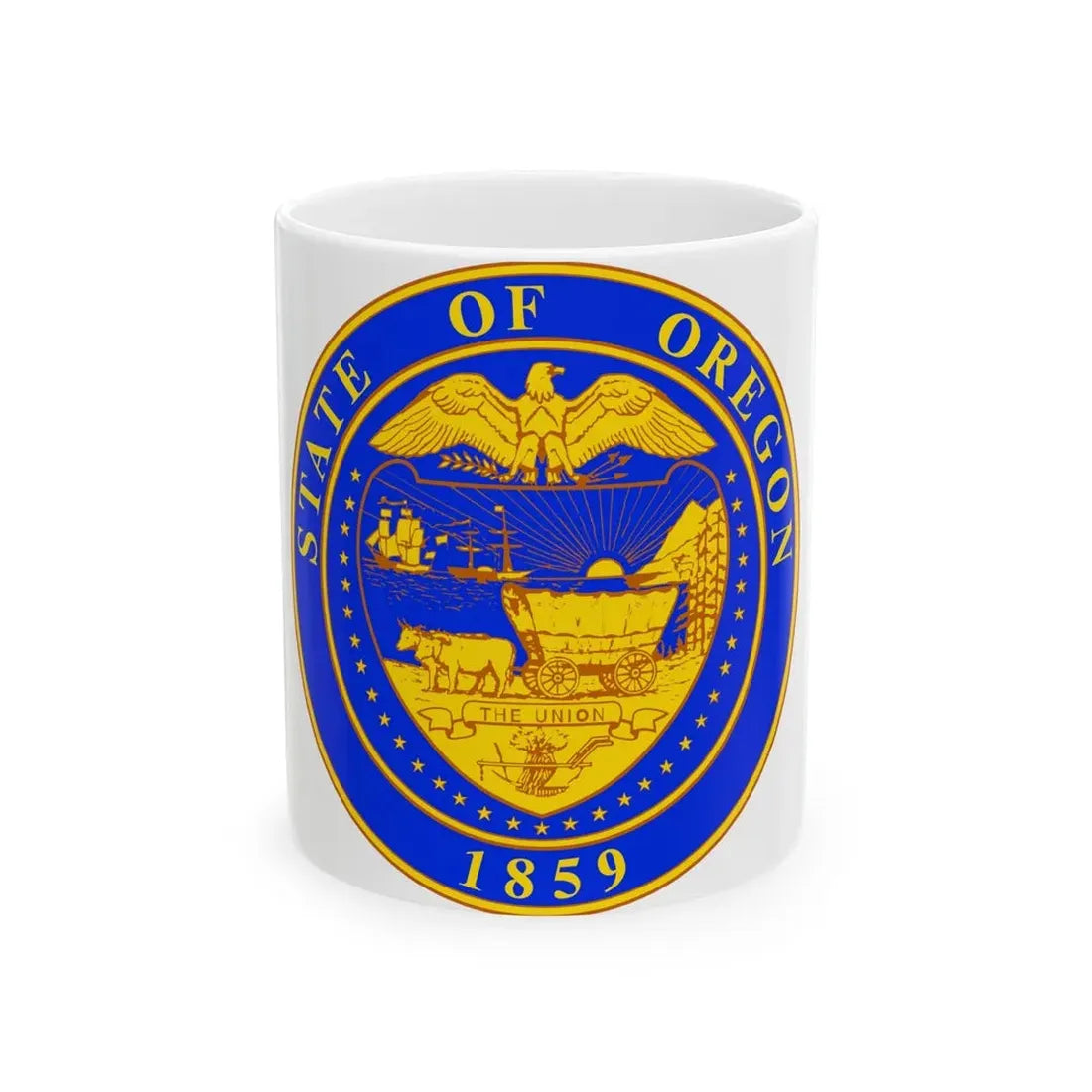 Oregon State Seal v2 - White Coffee Mug 11oz - Go Mug Yourself