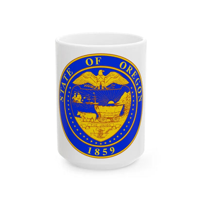 Oregon State Seal v2 - White Coffee Mug-15oz-Go Mug Yourself