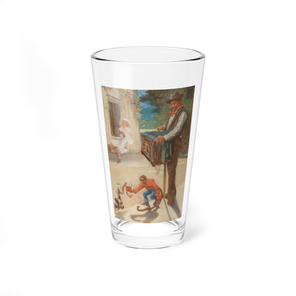 Organ Grinder with Monkey, undated advertisement (Magazine Illustration) Pint Glass 16oz-16oz-Go Mug Yourself