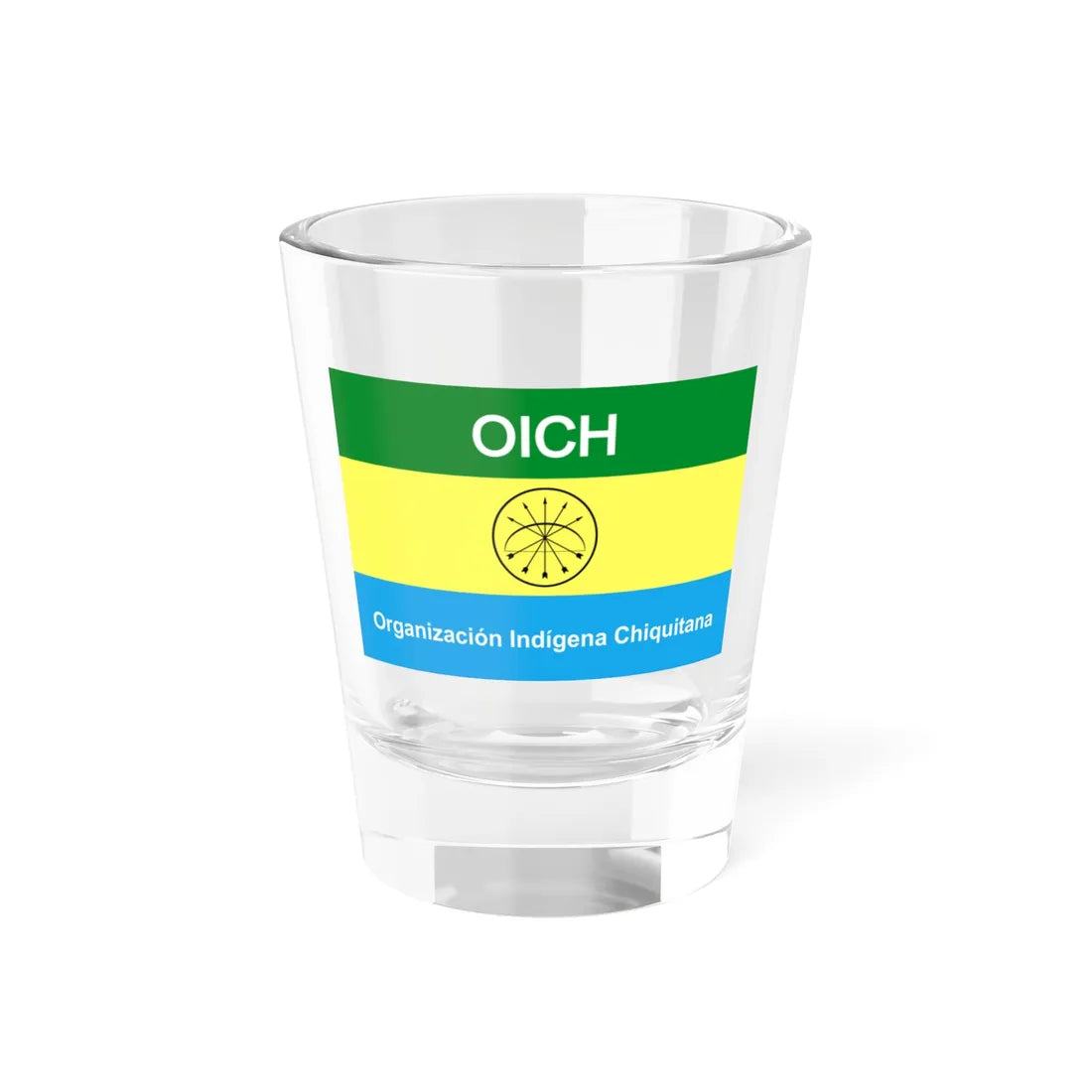 Organización Indígena Chiquitana flag 1 (Bolivia) Shot Glass 1.5oz 1.5oz - Go Mug Yourself