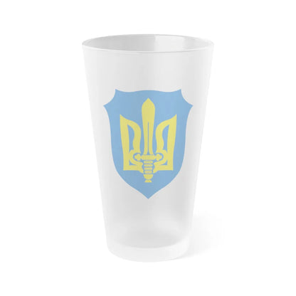 Organization of Ukrainian Nationalists - Frosted Pint Glass 16oz-16oz-Frosted-Go Mug Yourself