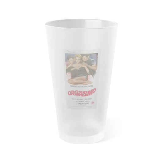 ORGASMO 1969 Movie Poster - Frosted Pint Glass 16oz-16oz-Frosted-Go Mug Yourself