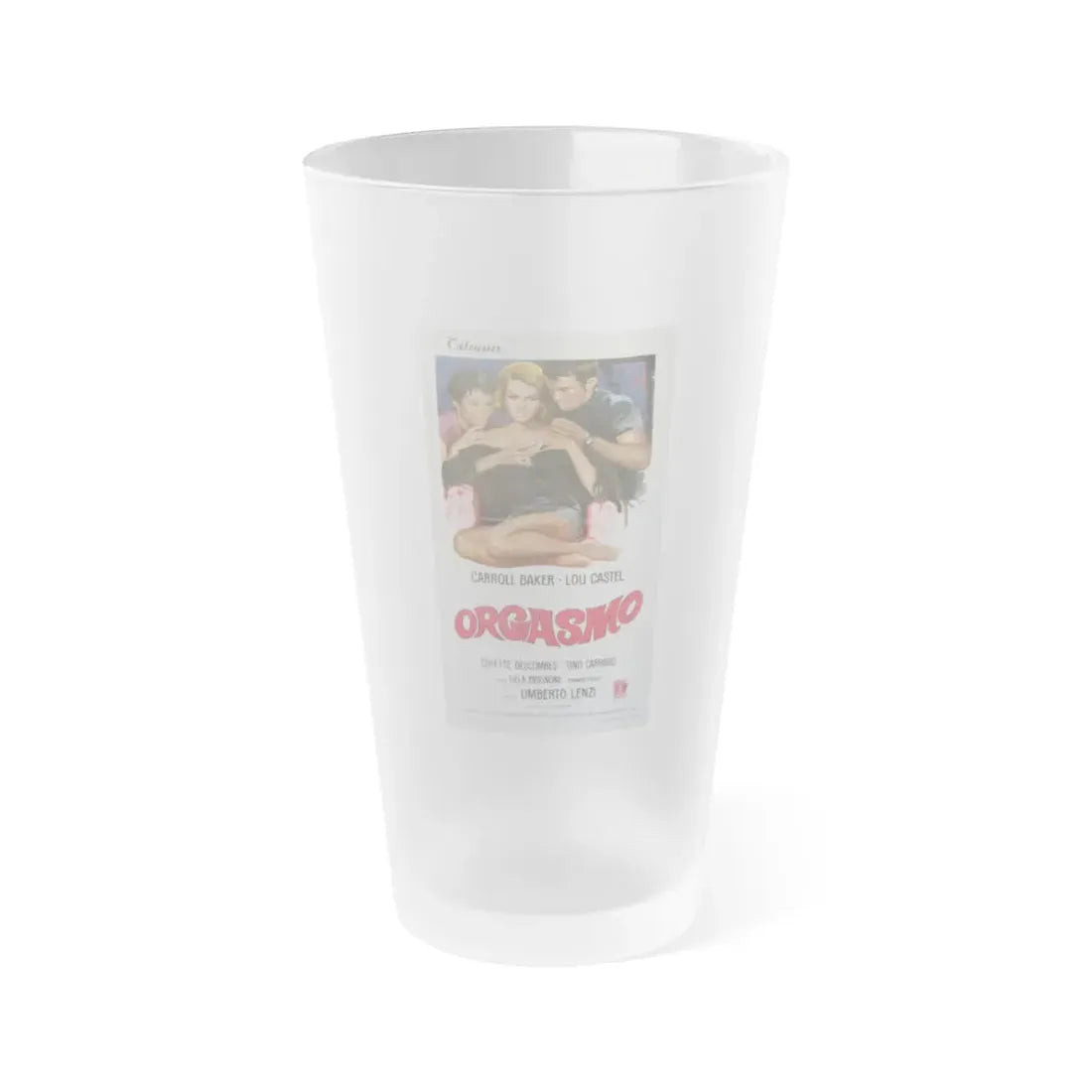 ORGASMO 1969 Movie Poster - Frosted Pint Glass 16oz 16oz Frosted - Go Mug Yourself