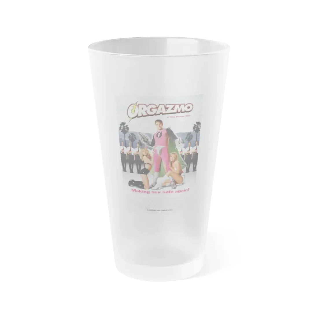 ORGAZMO 1997 Movie Poster - Frosted Pint Glass 16oz 16oz Frosted - Go Mug Yourself