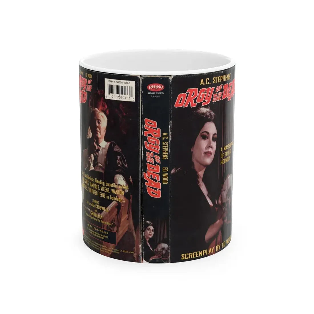 ORGY OF THE DEAD (VHS COVER) - White Coffee Mug 11oz - Go Mug Yourself