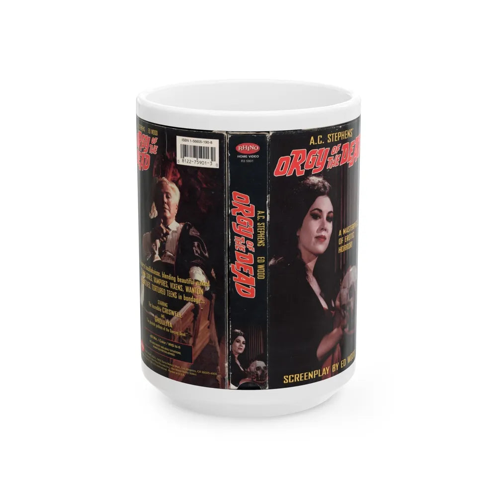 ORGY OF THE DEAD (VHS COVER) - White Coffee Mug-15oz-Go Mug Yourself