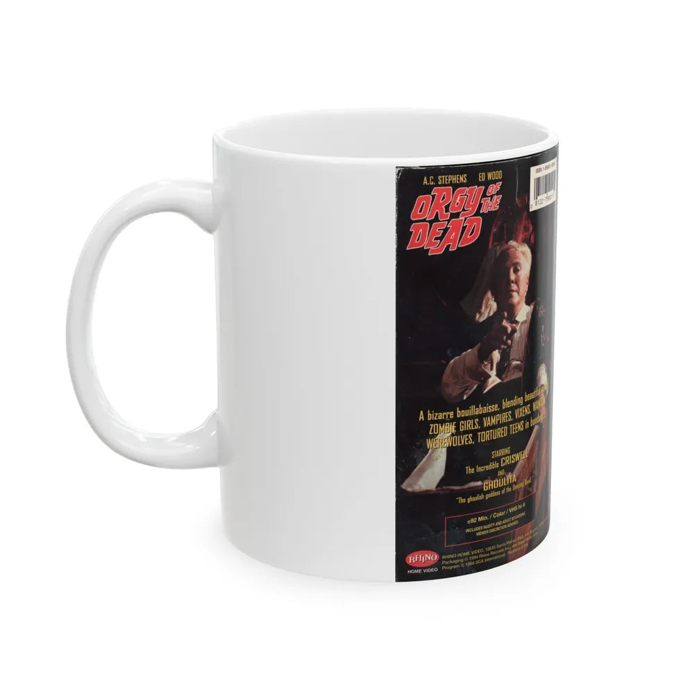 ORGY OF THE DEAD (VHS COVER) - White Coffee Mug-Go Mug Yourself