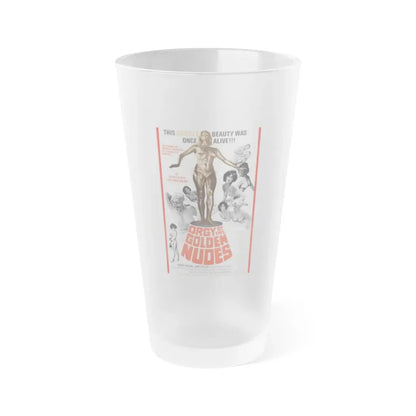 ORGY OF THE GOLDEN NUDES (HONEYMOON OF HORROR) 1964 Movie Poster - Frosted Pint Glass 16oz 16oz Frosted - Go Mug Yourself