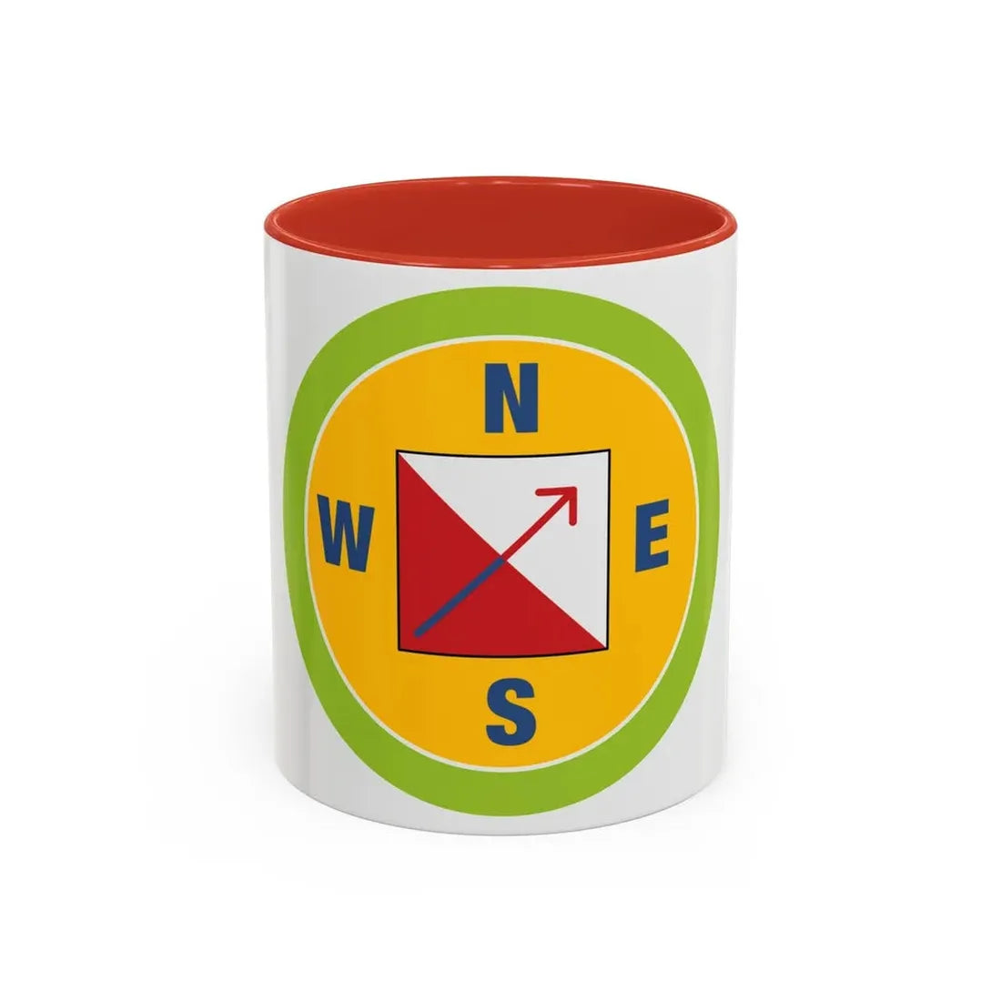 Orienteering (Boy Scout Merit Badge) Accent Coffee Mug 11oz Red - Go Mug Yourself