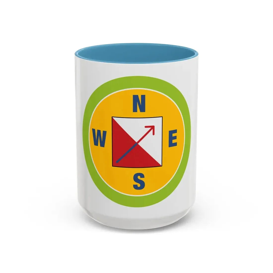 Orienteering (Boy Scout Merit Badge) Accent Coffee Mug 15oz Light Blue - Go Mug Yourself