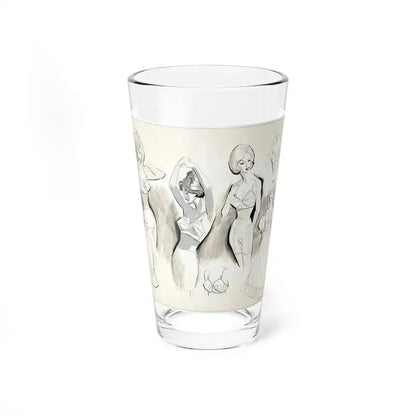 Original Commercial Art Illustration (c. 1960s) (Magazine Illustration) Pint Glass 16oz 16oz - Go Mug Yourself