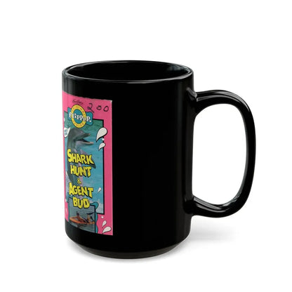 ORIGINAL FLIPPER SERIES SHARK HUNT AND AGENT BUD (VHS COVER) - Black Coffee Mug - Go Mug Yourself