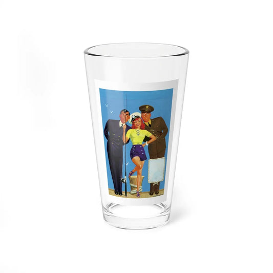 Original Magazine Cover Art (1942) (Magazine Illustration) Pint Glass 16oz-16oz-Go Mug Yourself