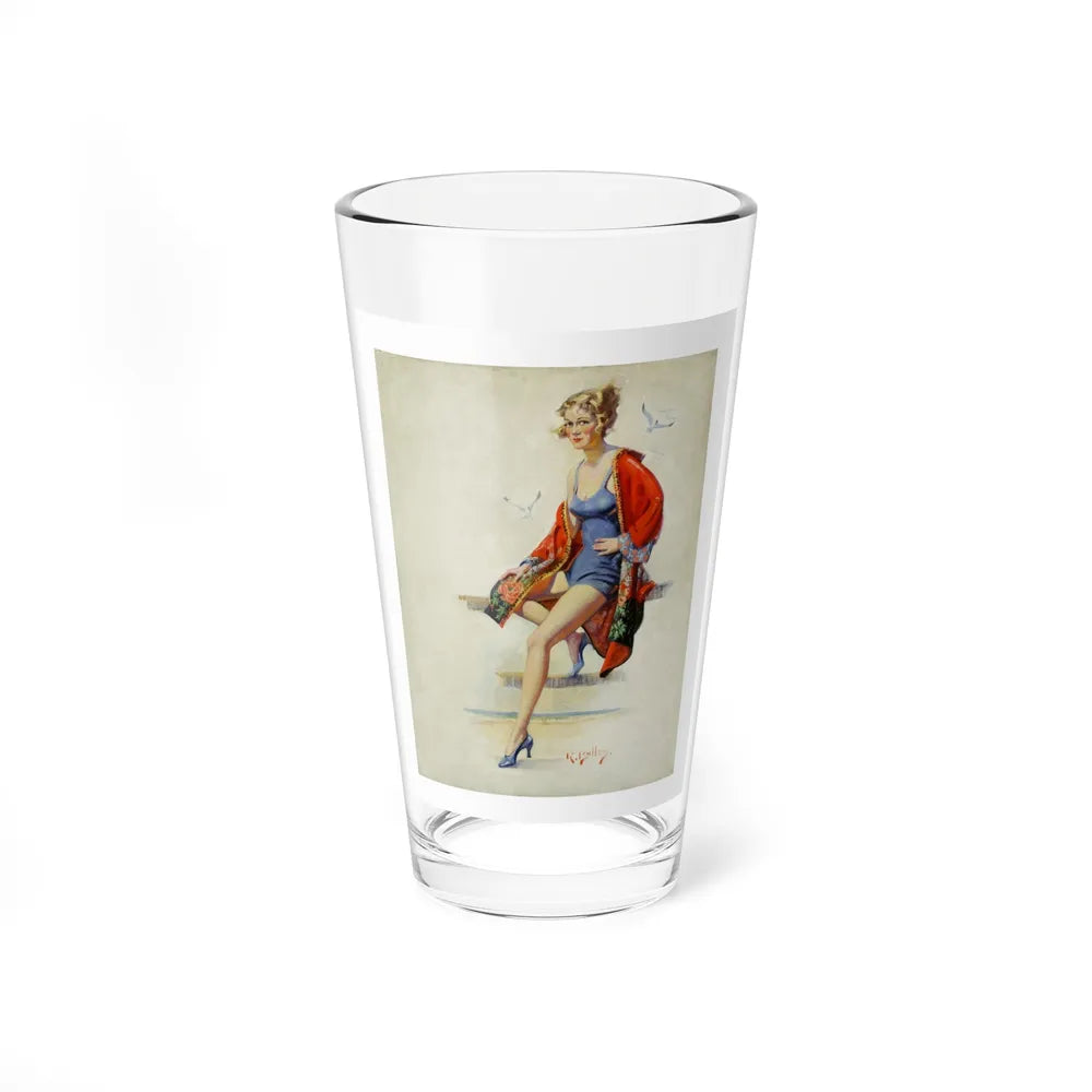 Original Pin-up (Magazine Illustration) Pint Glass 16oz-16oz-Go Mug Yourself