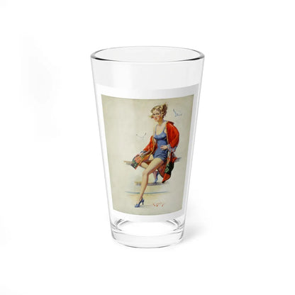 Original Pin-up (Magazine Illustration) Pint Glass 16oz-16oz-Go Mug Yourself