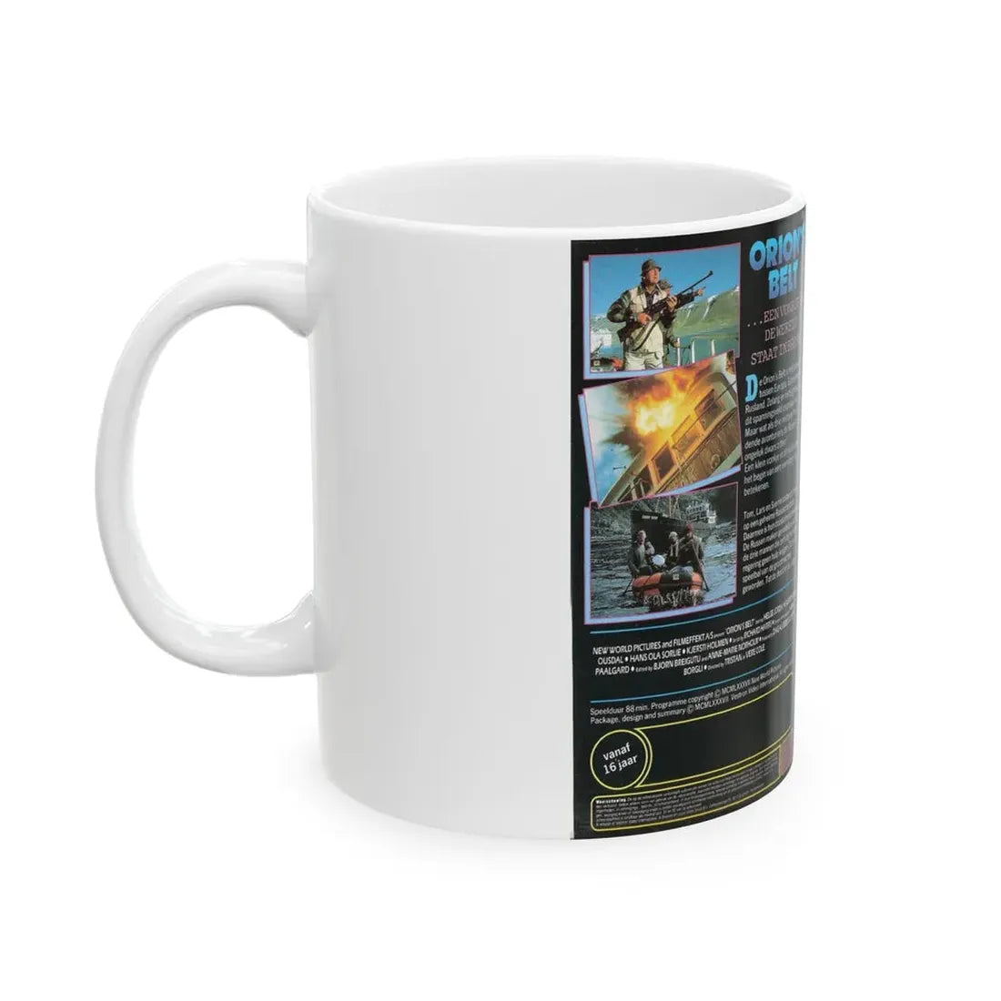ORIONS BELT (VHS COVER) - White Coffee Mug - Go Mug Yourself