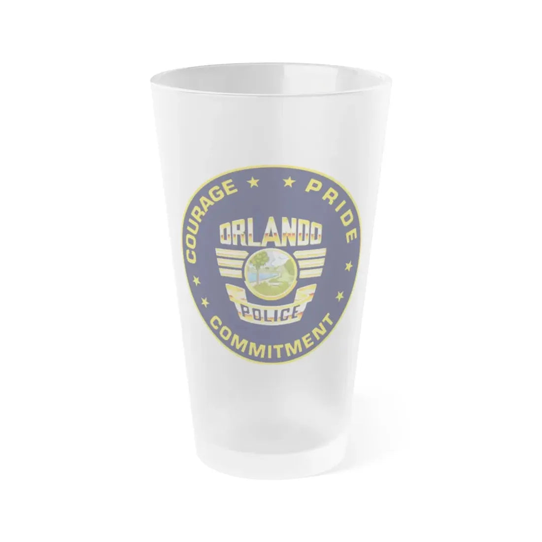 Orlando Police Department - Frosted Pint Glass 16oz 16oz Frosted - Go Mug Yourself