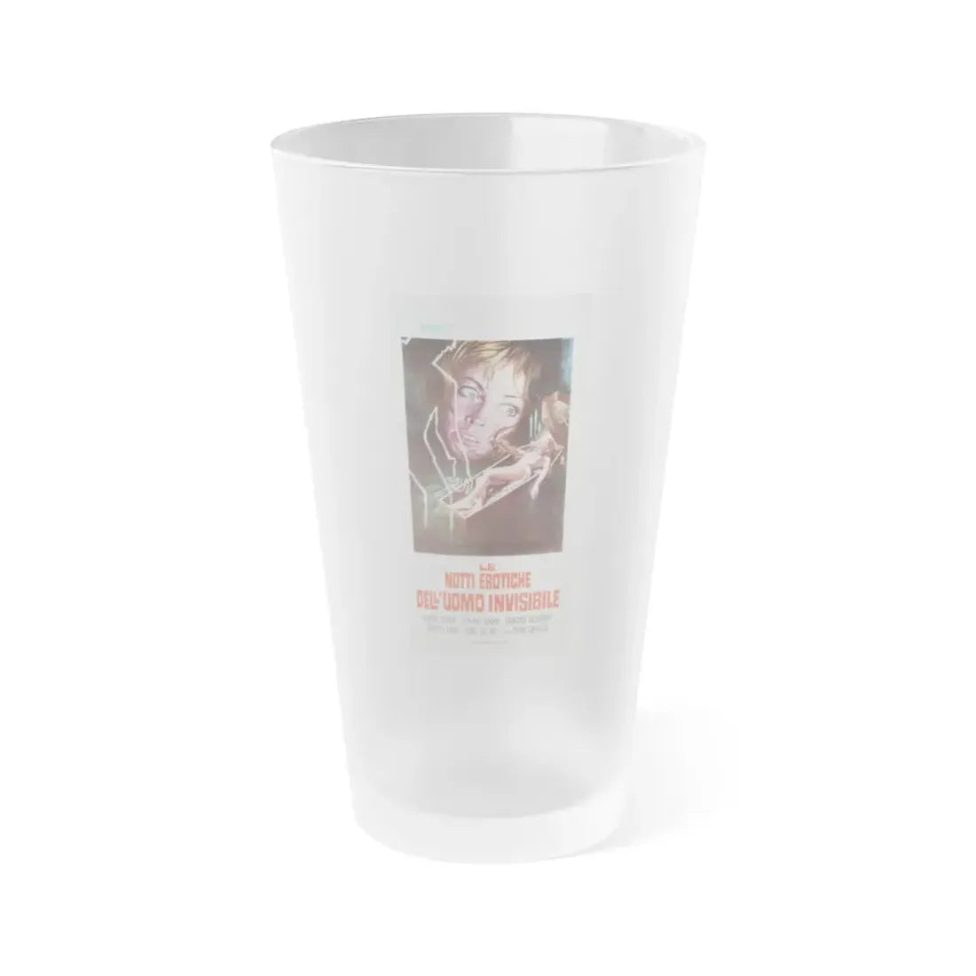 ORLOFF AGAINST THE INVISIBLE MAN (ITALIAN) 1970 Movie Poster - Frosted Pint Glass 16oz 16oz Frosted - Go Mug Yourself
