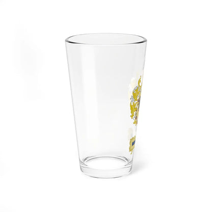 Ornamented Coat of Arms of Charles I of Spain Charles V as Holy Roman Emperor 1530-1556 (Spain) (Coat of Arms) Pint Glass 16oz - Go Mug Yourself