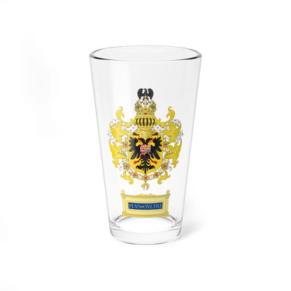 Ornamented Coat of Arms of Charles V as Holy Roman Emperor Charles I as King of Spain (Austria) (Coat of Arms) Pint Glass 16oz 16oz - Go Mug Yourself