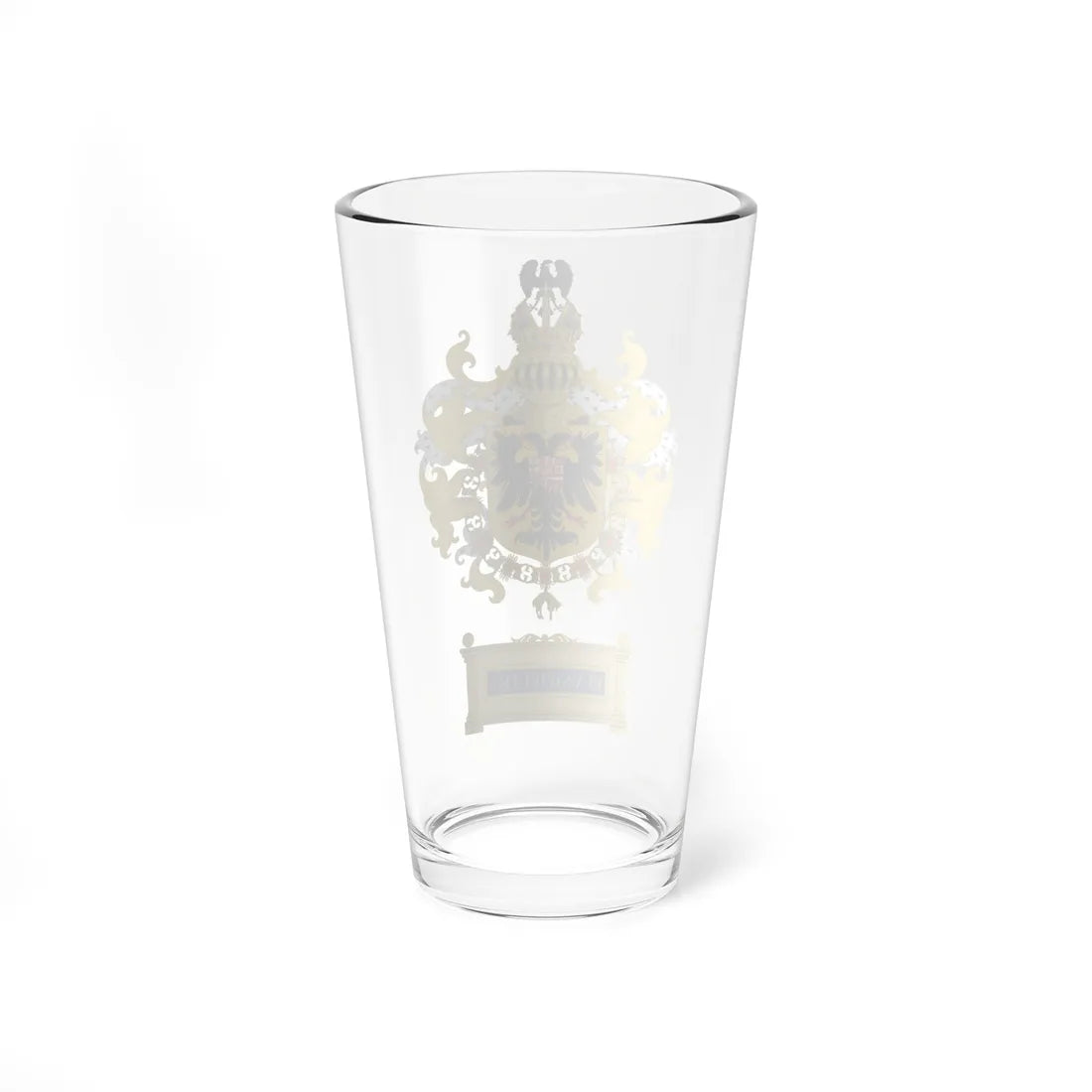 Ornamented Coat of Arms of Charles V as Holy Roman Emperor Charles I as King of Spain (Austria) (Coat of Arms) Pint Glass 16oz - Go Mug Yourself