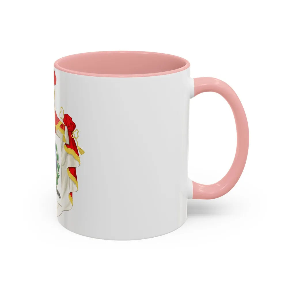 Ornamented Coat of Arms of Chile (1819-1834) Cerro Castillo Version - Accent Coffee Mug - Go Mug Yourself