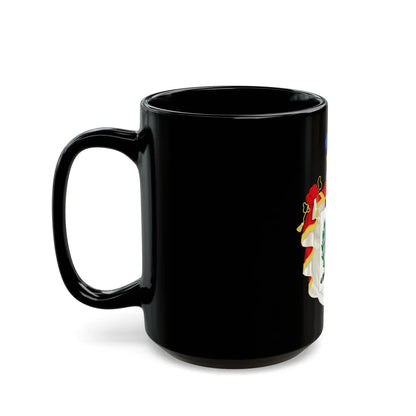 Ornamented Coat of Arms of Chile (1819-1834) Cerro Castillo Version - Black Coffee Mug-Go Mug Yourself