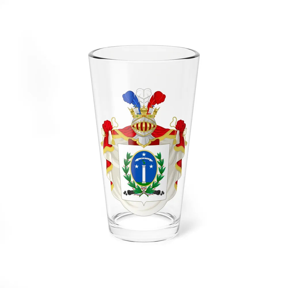 Ornamented Coat of Arms of Chile (1819-1834) Cerro Castillo Version - Pint Glass 16oz-16oz-Go Mug Yourself