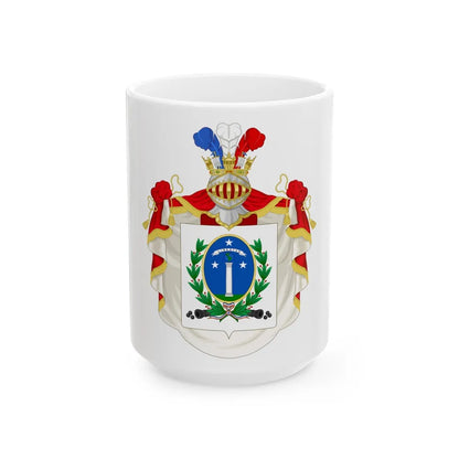 Ornamented Coat of Arms of Chile (1819-1834) Cerro Castillo Version - White Coffee Mug-15oz-Go Mug Yourself