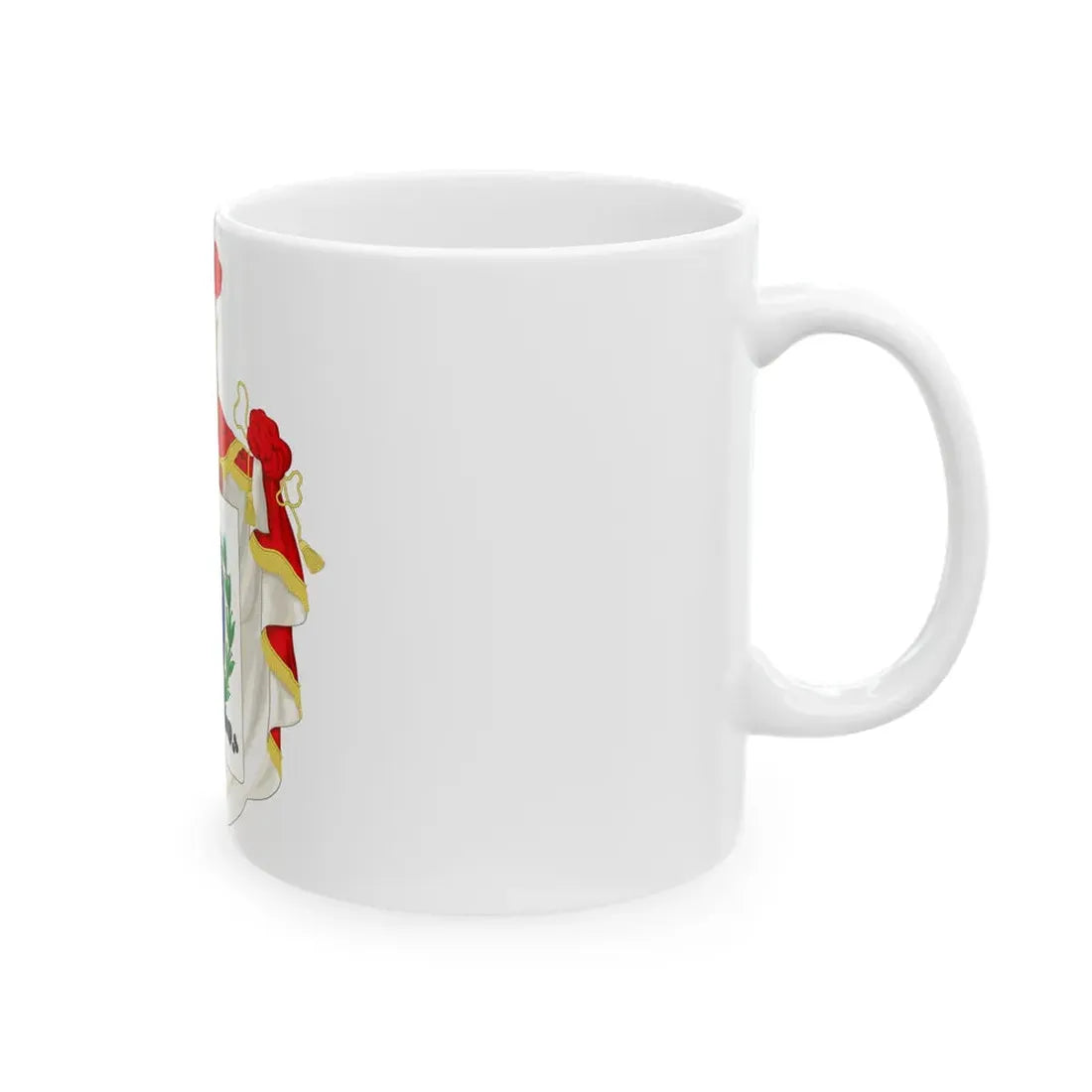 Ornamented Coat of Arms of Chile (1819-1834) Cerro Castillo Version - White Coffee Mug - Go Mug Yourself