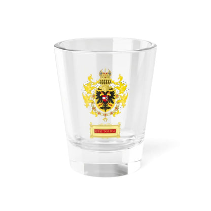 Ornamented Coat of Arms of Maximilian I Holy Roman Emperor (Austria) (Coat of Arms) Shot Glass 1.5oz 1.5oz - Go Mug Yourself