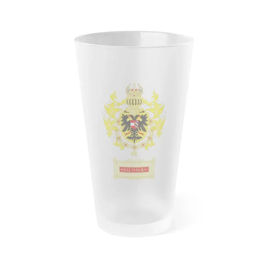 Ornamented Coat of Arms of Maximilian I, Holy Roman Emperor - Frosted Pint Glass 16oz Default Title - Go Mug Yourself