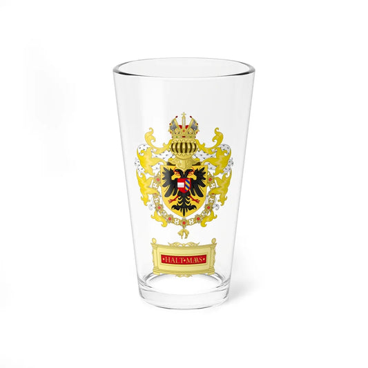 Ornamented Coat of Arms of Maximilian I, Holy Roman Emperor - Pint Glass 16oz-16oz-Go Mug Yourself