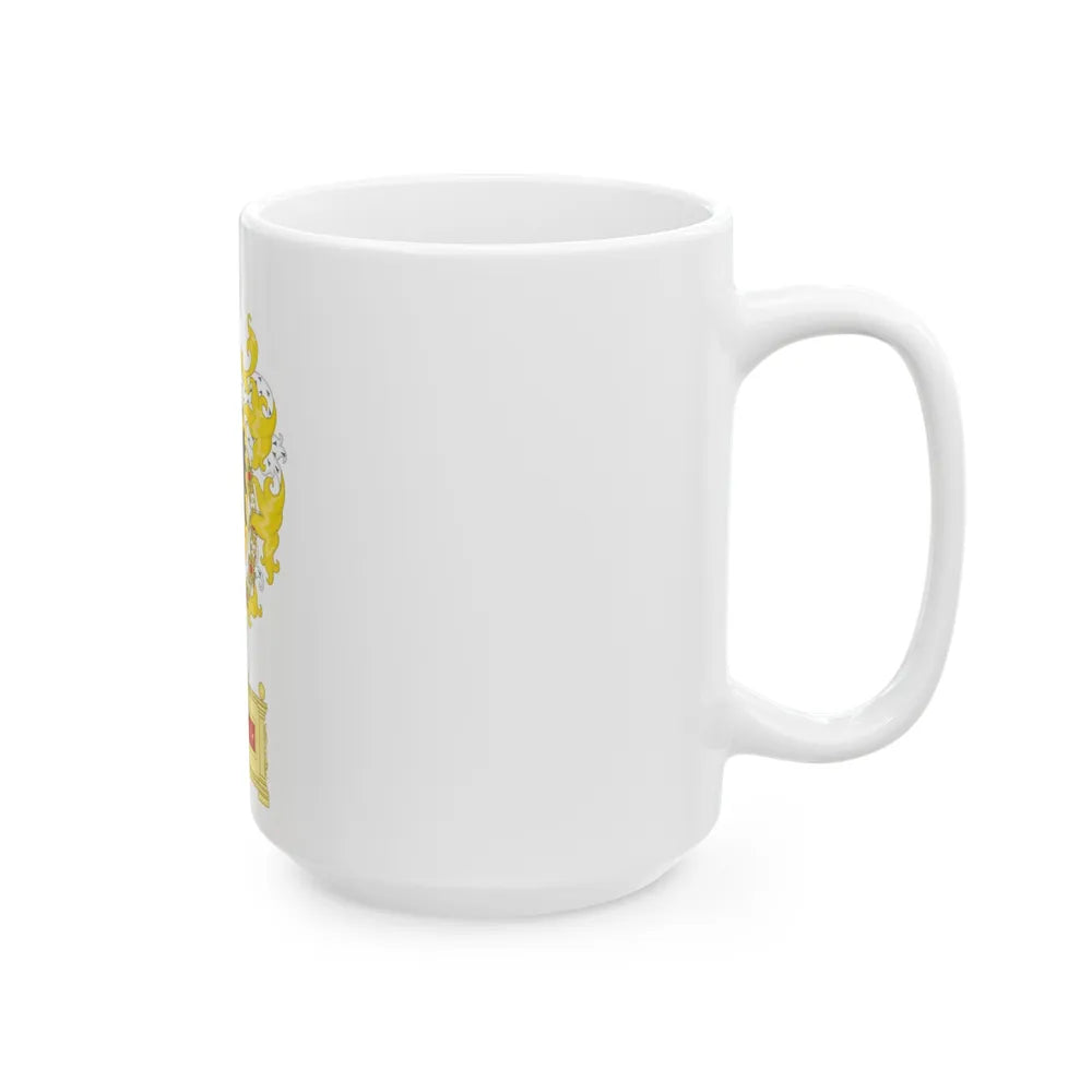 Ornamented Coat of Arms of Maximilian I, Holy Roman Emperor - White Coffee Mug-Go Mug Yourself