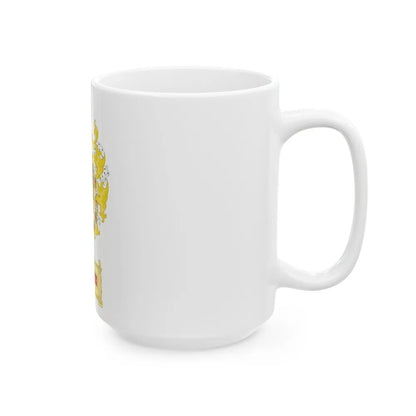 Ornamented Coat of Arms of Maximilian I, Holy Roman Emperor - White Coffee Mug-Go Mug Yourself