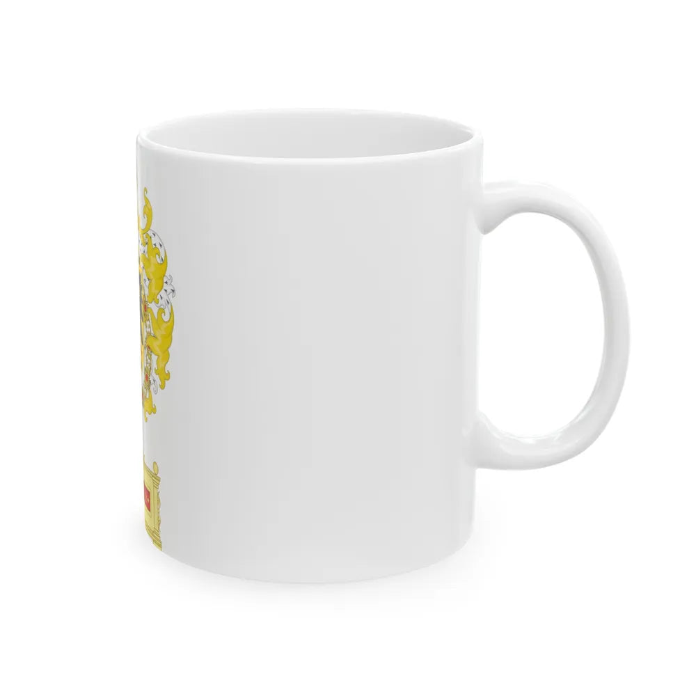 Ornamented Coat of Arms of Maximilian I, Holy Roman Emperor - White Coffee Mug-Go Mug Yourself