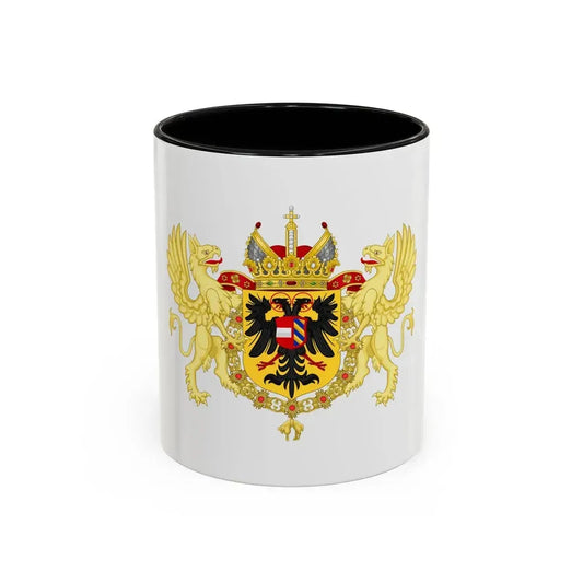 Ornamented Coat of Arms of Maximilian II, Holy Roman Emperor - Accent Coffee Mug 11oz Black - Go Mug Yourself