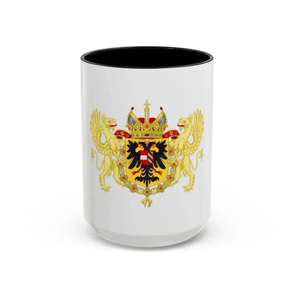 Ornamented Coat of Arms of Maximilian II, Holy Roman Emperor - Accent Coffee Mug 15oz Black - Go Mug Yourself