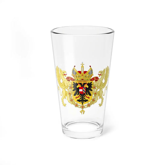 Ornamented Coat of Arms of Maximilian II, Holy Roman Emperor - Pint Glass 16oz-16oz-Go Mug Yourself