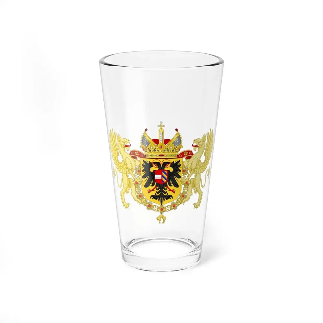 Ornamented Coat of Arms of Maximilian II, Holy Roman Emperor - Pint Glass 16oz 16oz - Go Mug Yourself